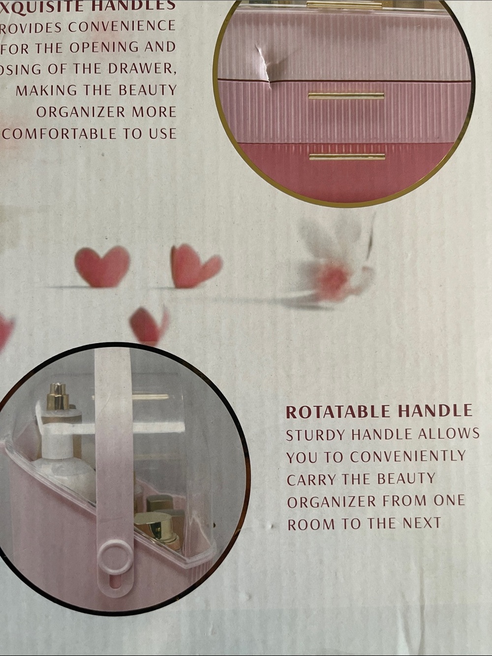 Pink Beauty Organizer - Cosmetic Storage - Picture 5 of 5
